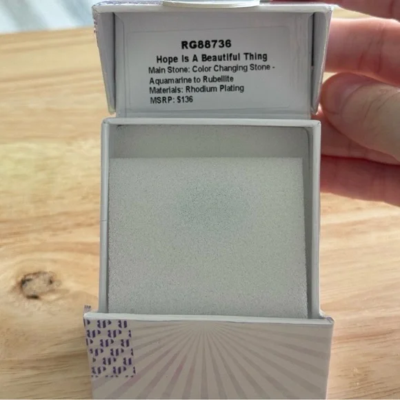 BP Mental Health Awareness Ring - Size 6 Hope is a Beautiful Thing - Picture 3 of 6